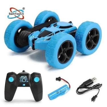 Imagem de Carro Acrobacias Controle Remoto Recarregável Luzes 360 AZ - Toy king