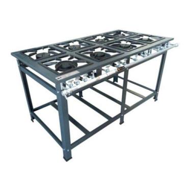Imagem de Fogão Industrial P7 8 Bocas Baixa Pressão 4QS 4QD - Metalfour