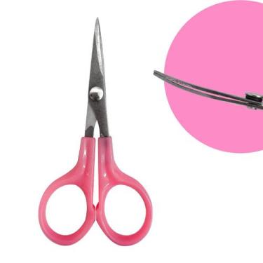 Imagem de Tesoura de Precisão Arremate de Fios Linhas Croche Ponta Curva 4 Pol -