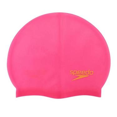 Imagem de Touca De Natação Adulto Lisa Flat Swim Cap Speedo, Rosa neon