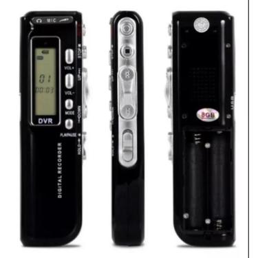 Imagem de Gravador De Voz Digital 8gb Mp3 Usb Espião Microfone Lapela - tomate
