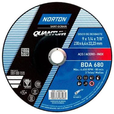 Imagem de Disco De Desbaste Quantum 230x6,4x22,23mm Norton BDA680 66252841161