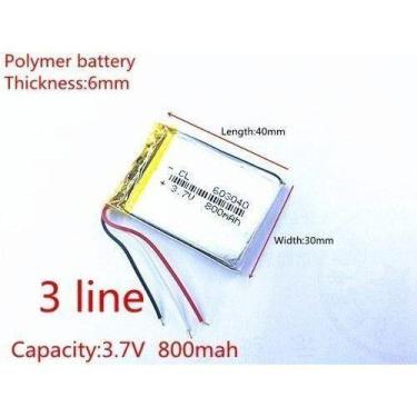 Imagem de Bateria 800mah  6mm X 30mm X 40mm Ml - bgb