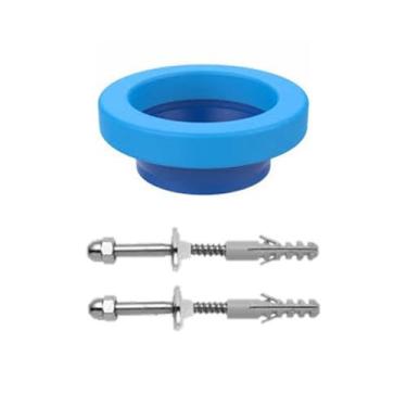 Imagem de Anel De Vedação Bacia Vaso Sanitário Com Guia E 2 Parafusos - BLUKIT