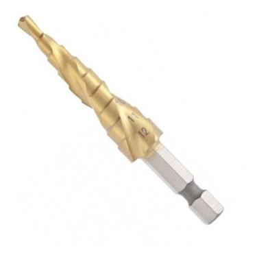 Imagem de Broca Escalonada De 4 À 12 Mm Hss Espiral Profissional - MTX