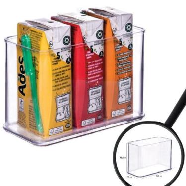 Imagem de Organizador de plástico acrílico 14,6 x 7,3 x 10,6 cm H2 Plasutil ref.