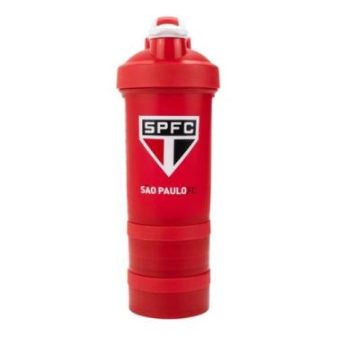 Imagem de Garrafa Shakeira Mola 2 Compartimentos 500ml São Paulo - Mileno