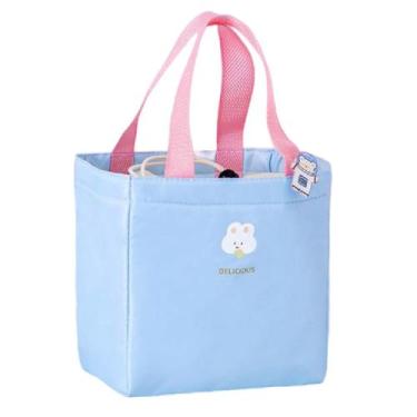 Imagem de Bolsa Lancheira Sacola Térmica Com Alça De Animais Kids - Ami, Azul