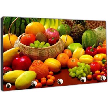 Imagem de Porta Chaves Frutas Cozinha Restaurantes Salas Organizador Chaveiro De