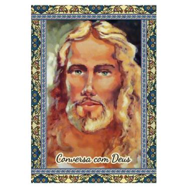 Imagem de 1.000 Santinhos Conversa com Jesus Novo (oração no verso) - 7x10 cm - 