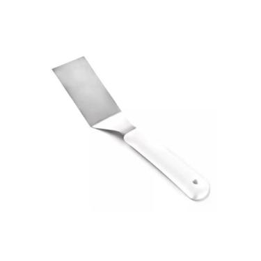 Imagem de Espátula Curva Profissional em Inox Lamina 6cm Lanche Kehome, BRANCO, 