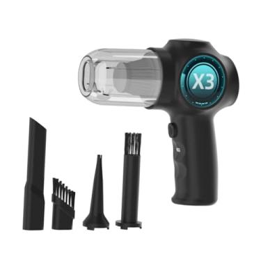 Imagem de Ioensy Aspirador de pó para carro, aspirador de pó portátil, leve, recarregável, multifuncional, limpador portátil, mini limpador sem fio para escritório e, Preto