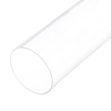 Imagem de Rebower Tubo de Acrílico e Policarbonato Transparente de 25,4 cm (76 mm x 80 mm) para Encanação, Hidráulica, Aquário e Artesanato