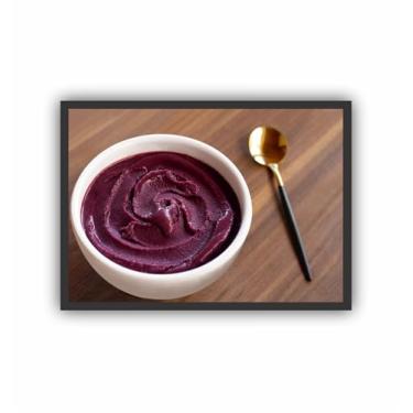 Imagem de Quadro Decorativo Açai Tigela Sorveteria Moldura Preta (33x24)