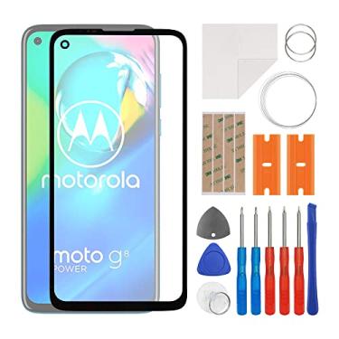 Imagem de SWARK Substituição da lente do painel externo de vidro frontal + OCA compatível com Moto G8 Power e Moto G Pro (sem tela LCD e digitalizador de toque) com kit de reparo