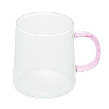 Imagem de Conjunto 2 canecas de vidro borossilicato com alça rosa 320ML - Wolff