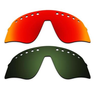 Imagem de Alphax 2 lentes de reposição polarizadas vermelho e verde para óculos de sol esportivos Oakley Sutro Lite Sweep Vented OO9465