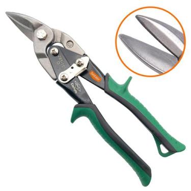 Imagem de Tesoura Aviação 25 cm Corta Chapa Bico Esquerdo Reto Direito Serralhei