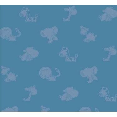Imagem de Papel de Parede Safari Friends Infantil Azul SF6226 - IMPORTADO