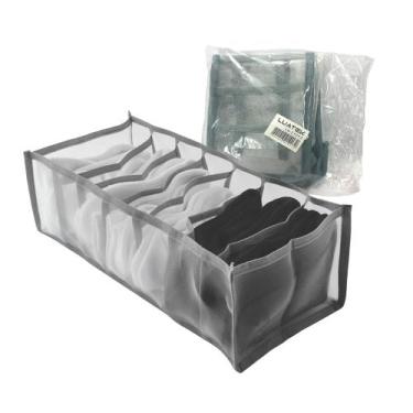 Imagem de Organizador de Gaveta 30 cm em Nylon para Guarda-Roupa com 7 Divisória