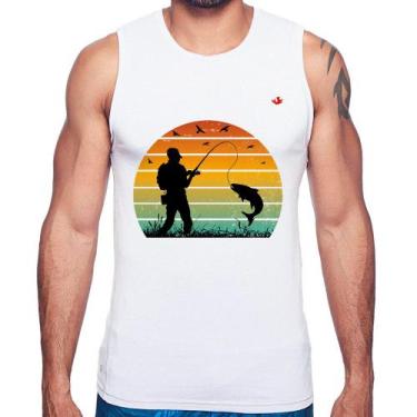 Imagem de Regata Pescaria Vintage Sunset - Foca na Moda, Branco, G