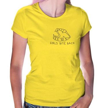 Imagem de Baby Look Girls bite back - Foca na Moda, Amarelo, G