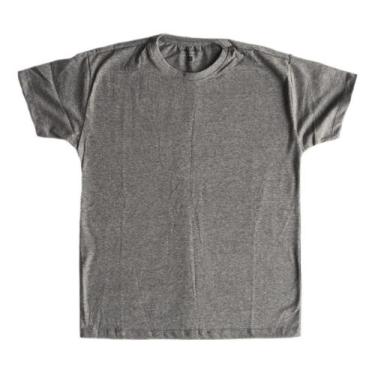 Imagem de Camiseta Malwee Básica Lisa Manga Curta Gola Redonda 4423, Cinza, M
