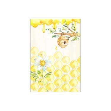 Imagem de Painel De Festa Vertical 1,50 x 2,20 -  Abelhinha Aquarela Colmeia 001