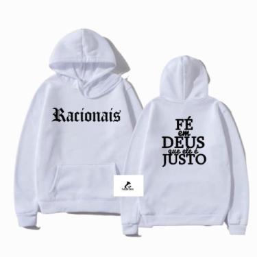 Imagem de Moletom Canguru Racionais Mc's Rap Fé em Deus Blusa Unissex - macoli o