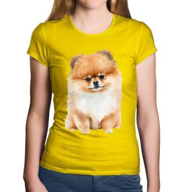 Imagem de Baby Look Algodão Cachorro Spitz Alemão Lulu da pomerânia - Foca na Mo