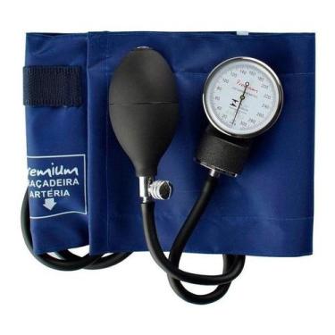 Imagem de Aparelho De Pressão Manual Esfigmomanômetro Premium - Cor Azul