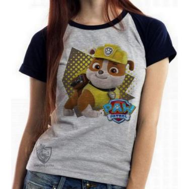 Imagem de Baby look blusa feminina ou Camiseta unissex  Patrulha Canina Rubble -