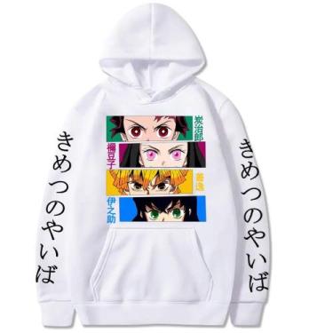 Imagem de Moletom Canguru Demon Slayer Kimetsu No Yaiba Anime Mangá Blusa Unisse