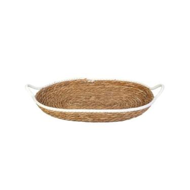 Imagem de Cesto Fibra Natural E Algodao C/alca 46cm Branco Paramount, Fibra Natu