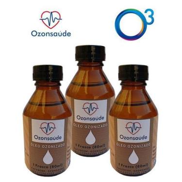 Imagem de Combo 3 Óleo Ozonizado De Coco Extravirgem - 80ml Ozonsaúde - Não Defi