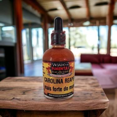 Imagem de Molho De Pimenta Carolina Reaper Com Azeite 60 Ml - VICIADO EM PIMENTA