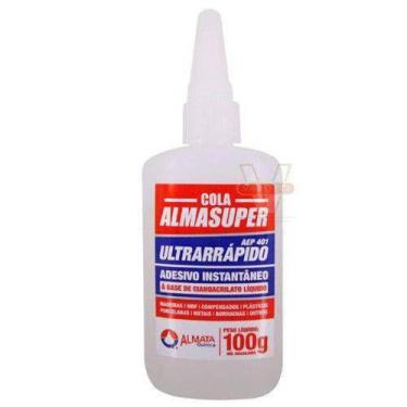 Imagem de Cola Adesivo de Secagem Rápida Almasuper Adesivo 100g - Almata