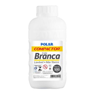 Imagem de Cola branca Polar 500g Compactor, não tóxica e lavável