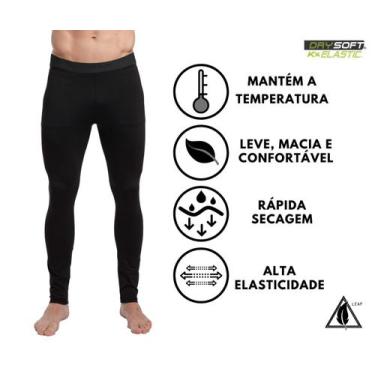 Imagem de Calça Térmica Segunda Pele Compressão Esportiva Futebol Corrida Academ