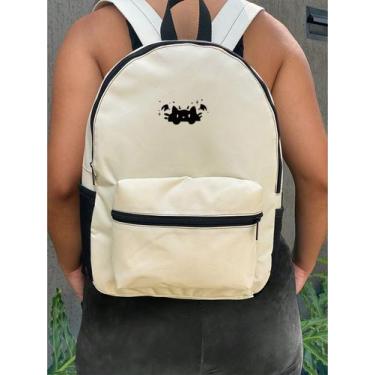 Imagem de Mochila Small GATO CHIFRINHO Bolsa Escolar Trabalho Viagem Mala Faculd