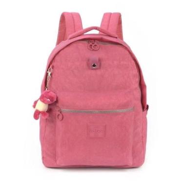 Imagem de Mochila Notebook Crinkle Up4You Chaveiro Pelúcia Dino Vinho Vinho - Lu