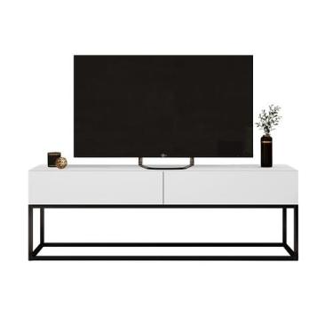 Imagem de Rack Para Sala Bancada Estante Para Tv 50 Polegadas Design Base De Met