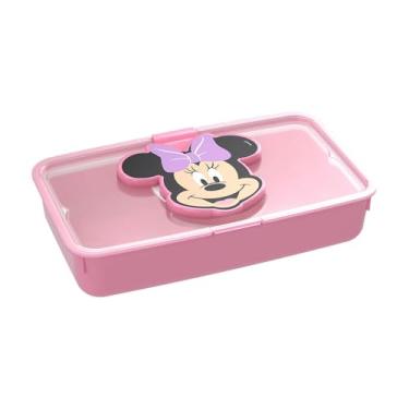 Imagem de Porta lenço Umedecido com Vedação Decoração Minnie Plasútil