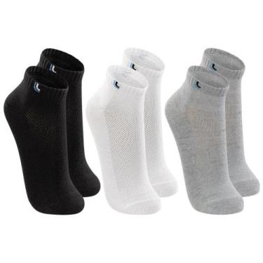 Imagem de Kit Com 3 Pares De Meia Baixa Lupo Sport Modelo Cano Curto Esportiva E
