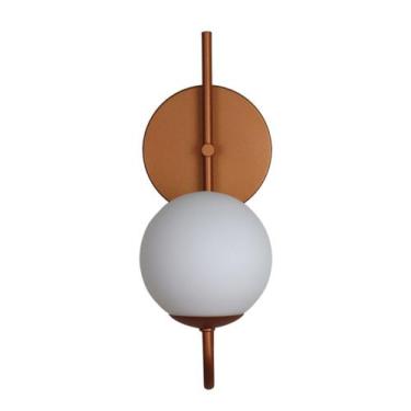 Imagem de Arandela Luminária Quarto Globo 12 cm Moderno - BF Decor, Cobre Fosco