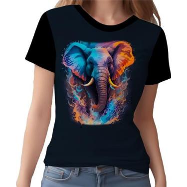 Imagem de Camisa Camiseta Estampada Elefante Fogo Ilustração Moda 1 - Enjoy Shop