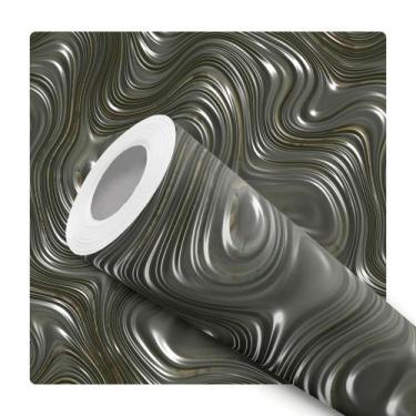Imagem de Papel De Parede Adesivo Lavável Escritório Chapa De Metal Retorcido Ab