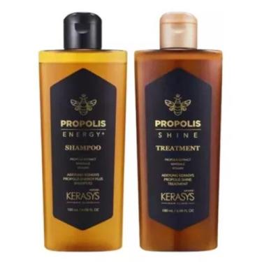 Imagem de Kit Shampoo Kerasys Própolis Energy E Máscara Shine 2x180 M, Marrom, 1