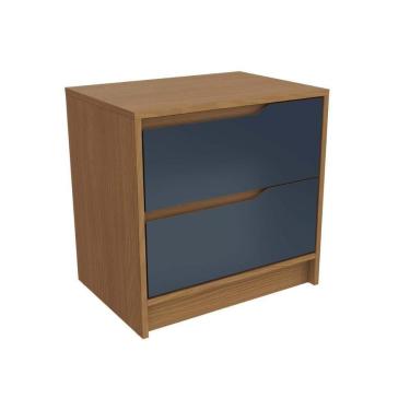 Imagem de Mesa Cabeceira R261 C- 3 Gavetas Canela-azul - Kappesberg