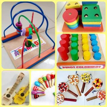 Imagem de Kit Com 6 Brinquedos e Instrumentos Infantis Primeira Infância - Brinq